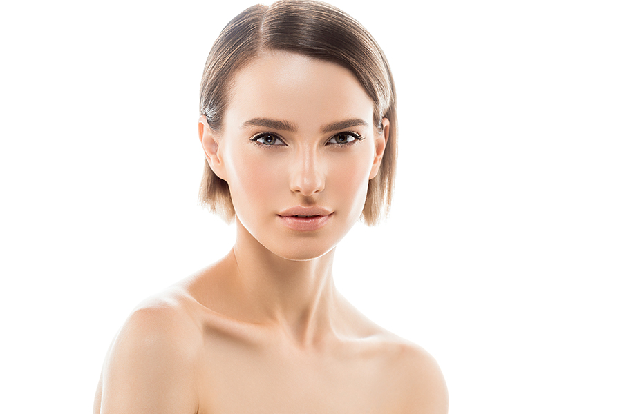 Clean skin woman natural makeup beauty healthy skin