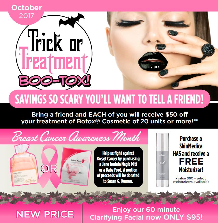 October 2017 Specials By Coachlight Clinic &Amp; Spa