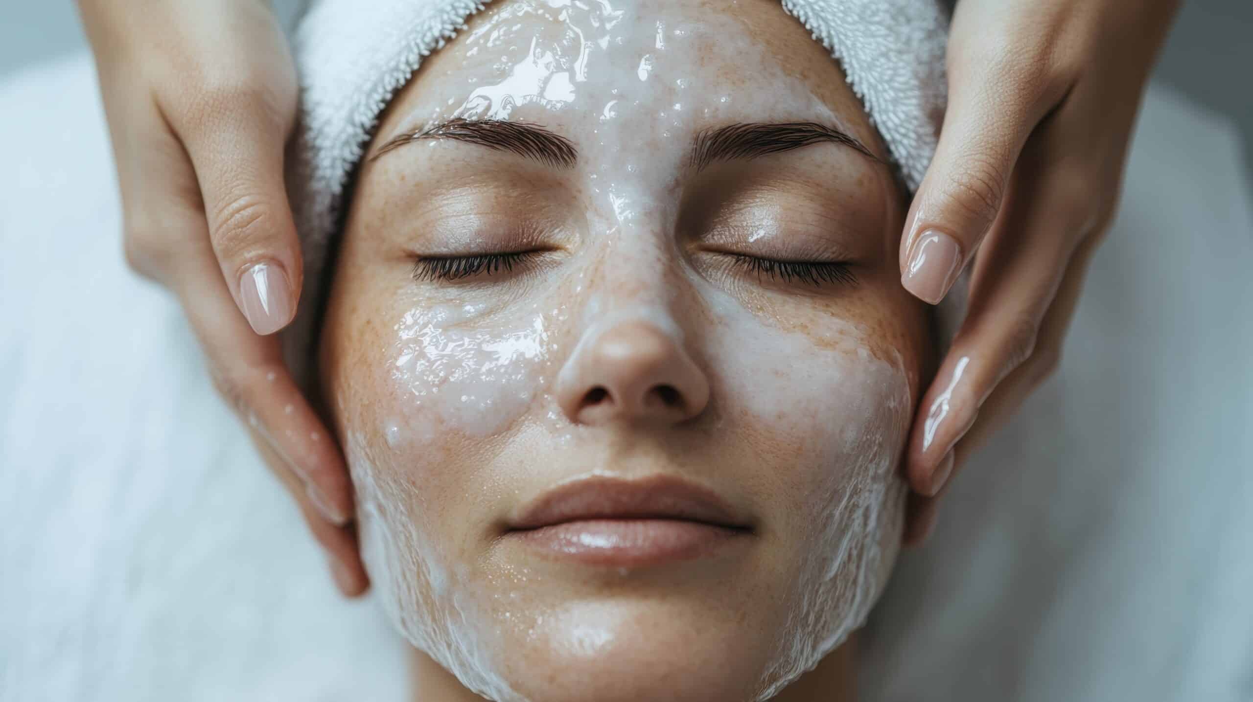 A Serene Scene Showing A Woman Undergoing A Relaxing Facial Treatment In A Spa Setting, Emphasizing The Importance Of Self Care And Rejuvenation Practices.